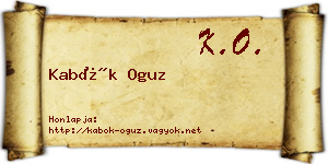 Kabók Oguz névjegykártya